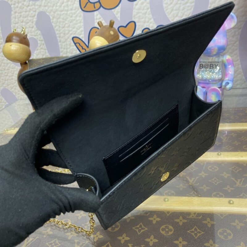 Replica Louis Vuitton Wallet On Chain Lily Black - realistic designer-inspired fake bag