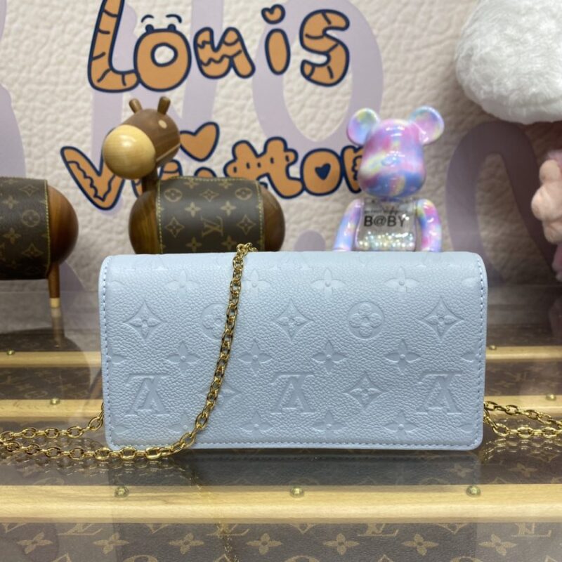 Replica Louis Vuitton Wallet On Chain Lily Sky Blue - best quality luxury bag dupe