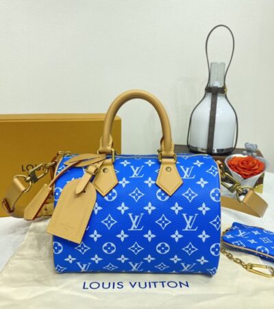 Replica Louis Vuitton Speedy P9 Bandouliere 25 Blue - top-rated replica designer bag