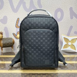 Replica Louis Vuitton Avenue Backpack Black Grid - best quality luxury bag dupe