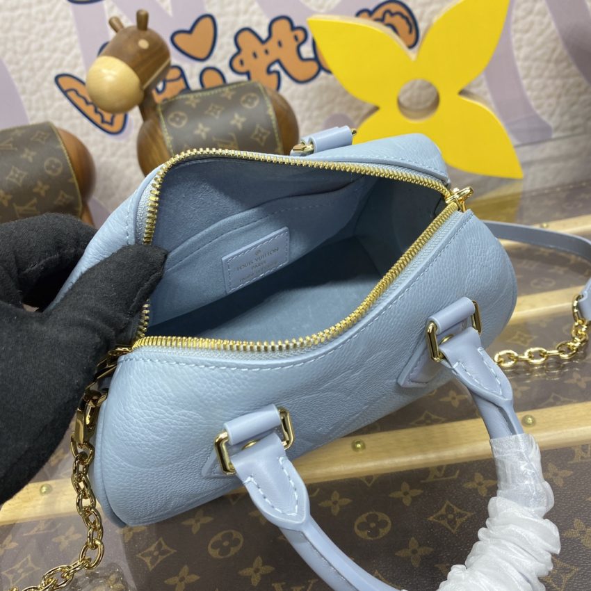 Replica Louis Vuitton Speedy Bandouliere 20 Sky Blue - authentic-look luxury purse replica