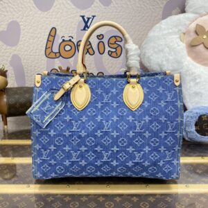 Replica LV OnTheGo Denim - premium-grade designer purse dupe