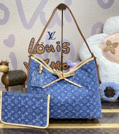 Replica Louis Vuitton Carry All MM Denim - high-accuracy replica luxury purse