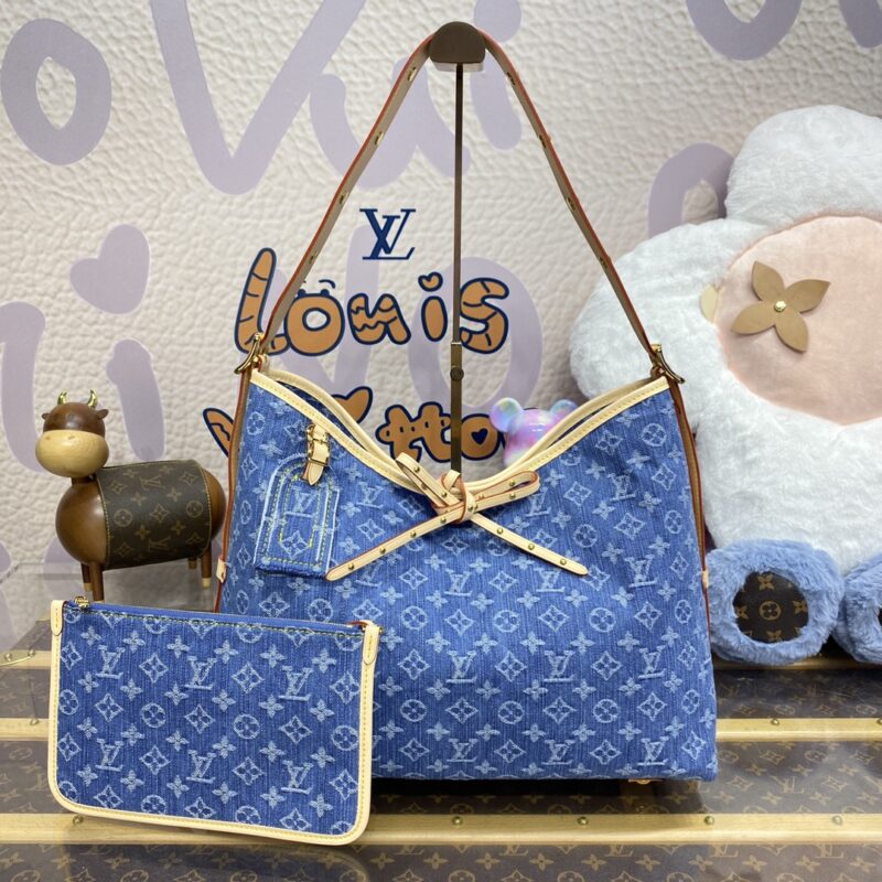 Replica Louis Vuitton Carry All MM Denim - high-accuracy replica luxury purse