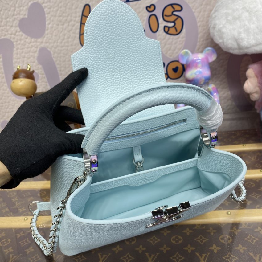 Replica Loius Vuitton Capucines Blue - top-tier luxury replica shoulder bag