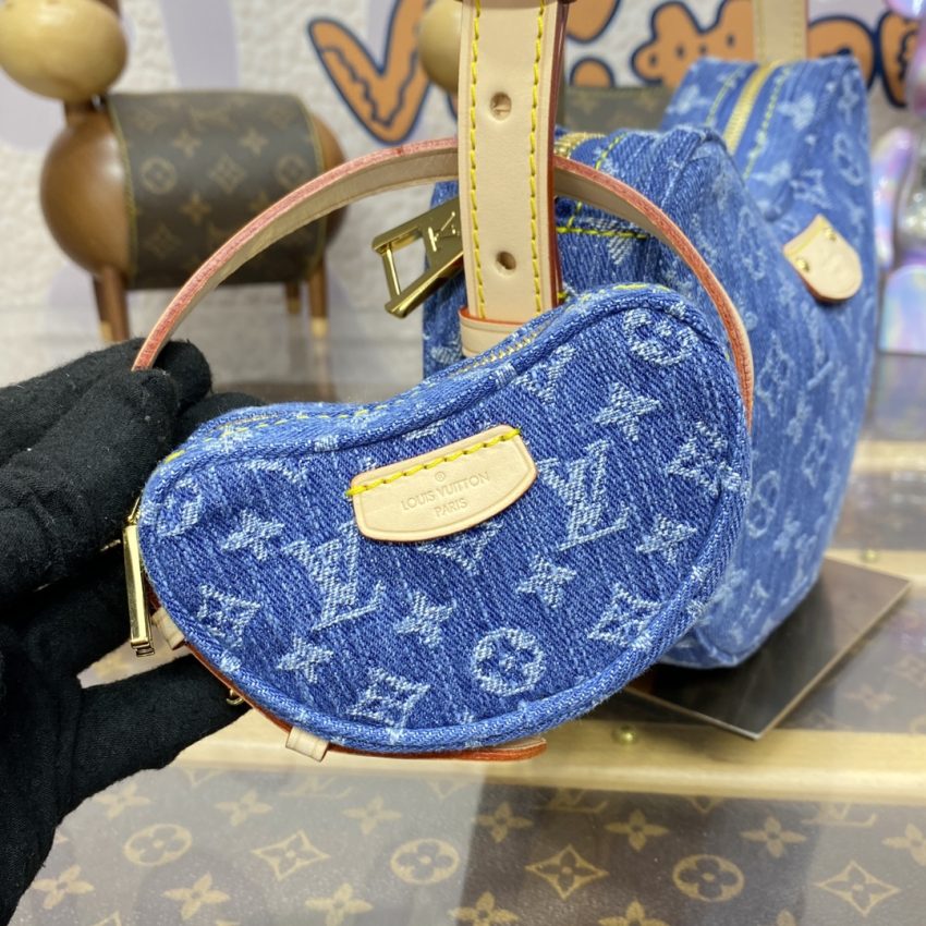 Replica Louis Vuitton Croissant Denim - realistic designer-inspired fake bag