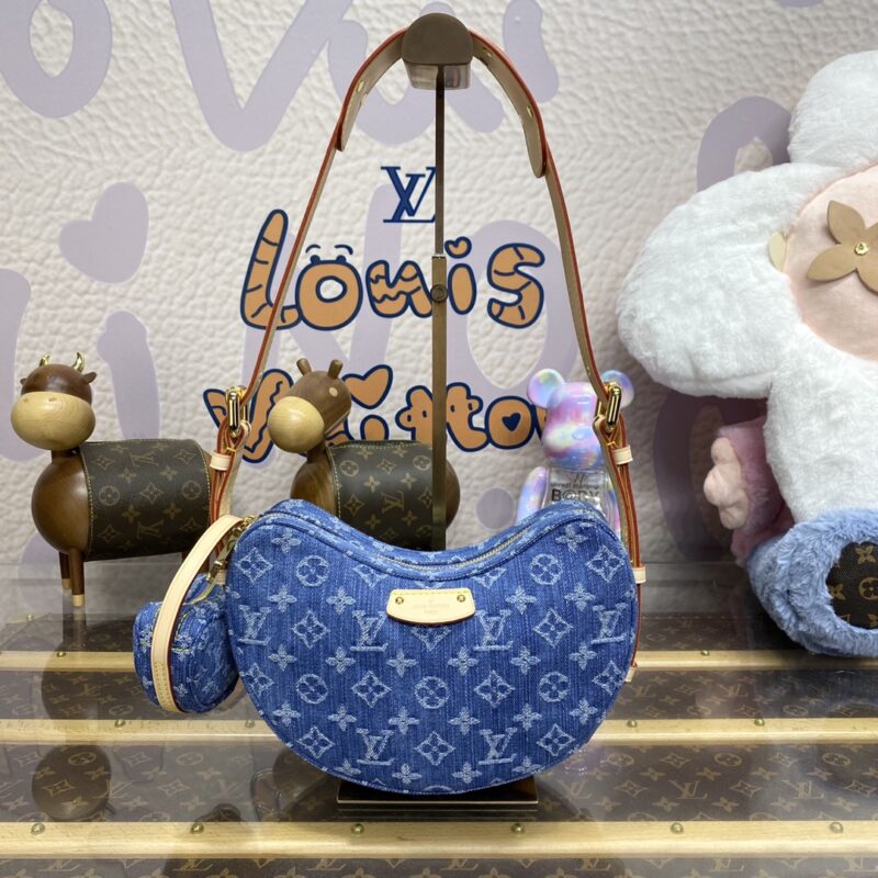 Replica Louis Vuitton Croissant Denim - premium 1:1 fake handbag model