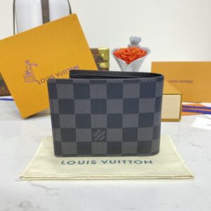 Replica Louis Vuitton Multiple Wallet Black Grid - 1:1 designer replica handbag