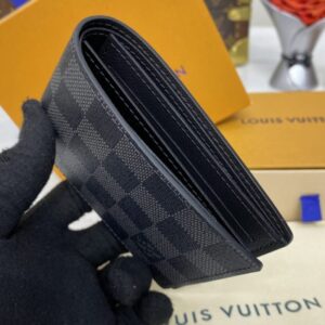Replica Louis Vuitton Slender Wallet Black Grid - near-authentic luxury replica handbag