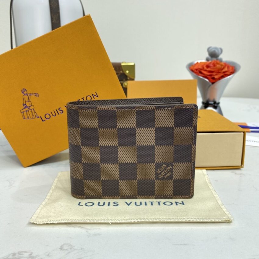 Replica Louis Vuitton Multiple Wallet Brown Grid - high-quality designer bag clone