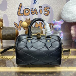 Replica Louis Vuitton Speedy Bandouliere 20 Black - top-rated replica designer bag