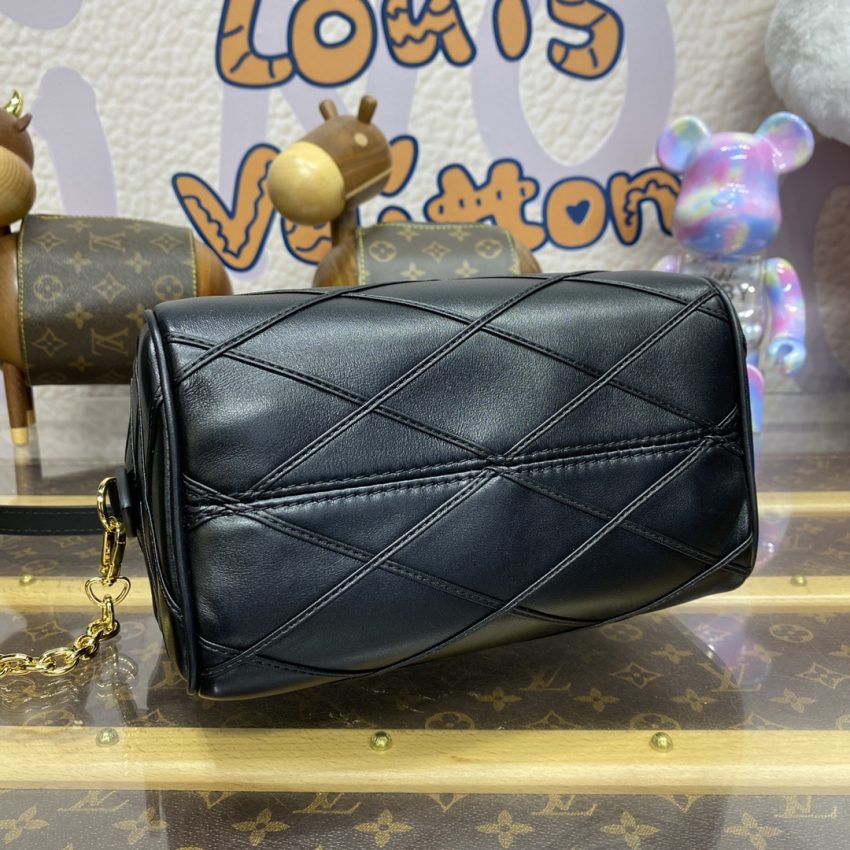 Replica Louis Vuitton Speedy Bandouliere 20 Black - authentic-look luxury purse replica