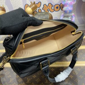Replica Louis Vuitton Speedy Bandouliere 25 Full Black - best quality luxury bag dupe