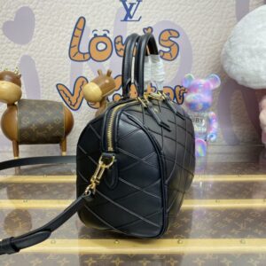 Replica Louis Vuitton Speedy Bandouliere 25 Full Black - top-tier luxury replica shoulder bag