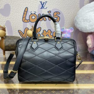 Replica Louis Vuitton Speedy Bandouliere 25 Full Black - ultra-realistic fake designer tote