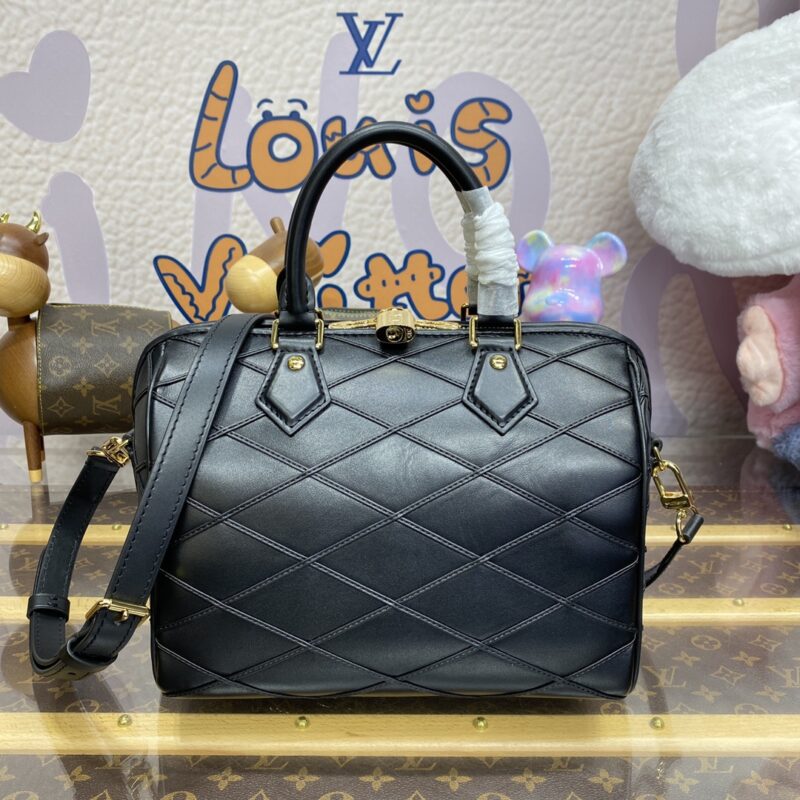Replica Louis Vuitton Speedy Bandouliere 25 Full Black - ultra-realistic fake designer tote