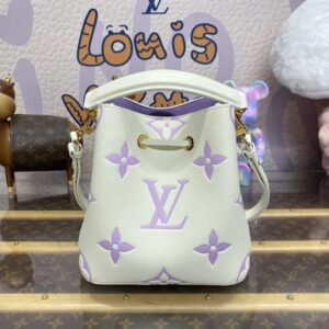 Replica Louis Vuitton NeoNoe BB Bag White-Purple - high-end fake designer purse