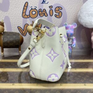 Replica Louis Vuitton NeoNoe BB Bag White-Purple - 1:1 designer replica handbag