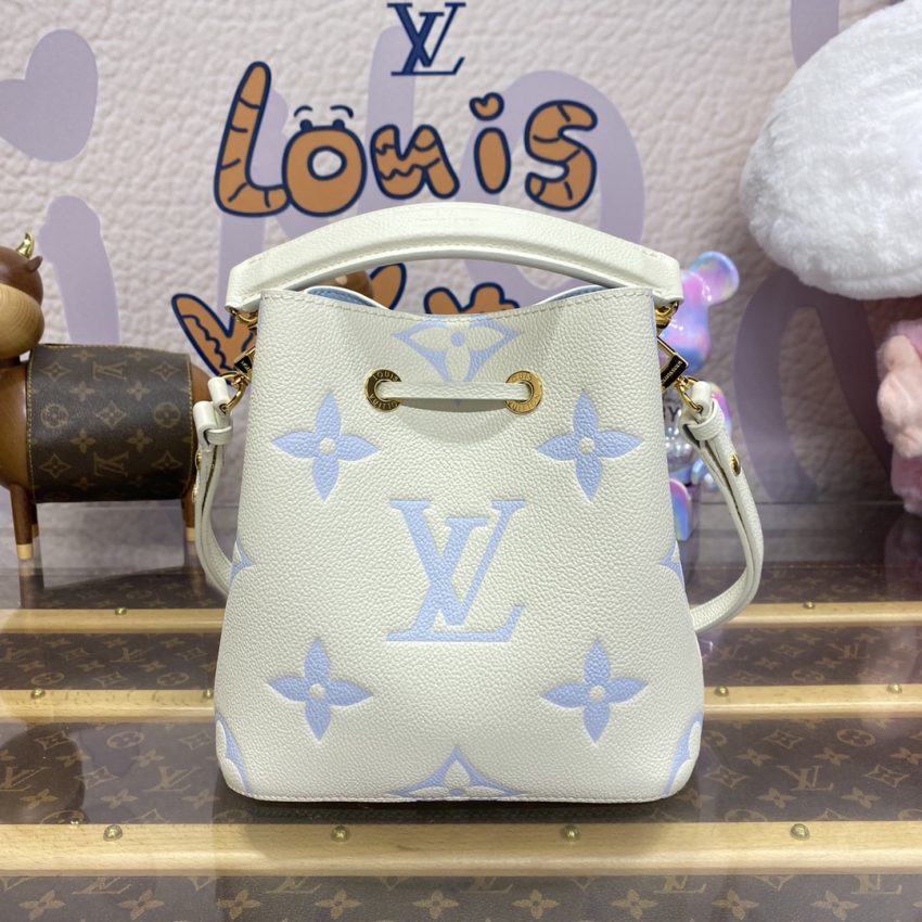 Replica Louis Vuitton NeoNoe BB White Sky Blue - best-selling designer handbag dupe