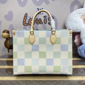 Replica LV OnTheGo Green Grid - premium 1:1 fake handbag model