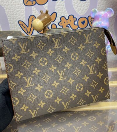 Replica Louis Vuitton Pochette Voyage Canvas Brown - authentic-look luxury purse replica
