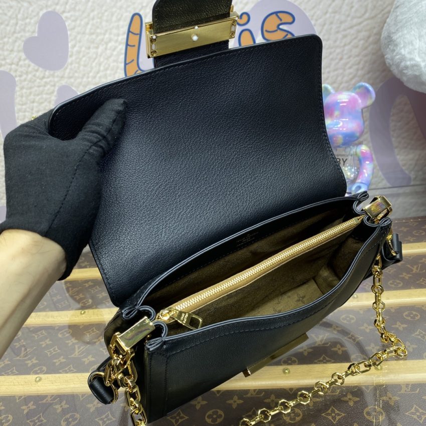 Replica Louis Vuitton Dauphine MM Black - top-rated replica designer bag