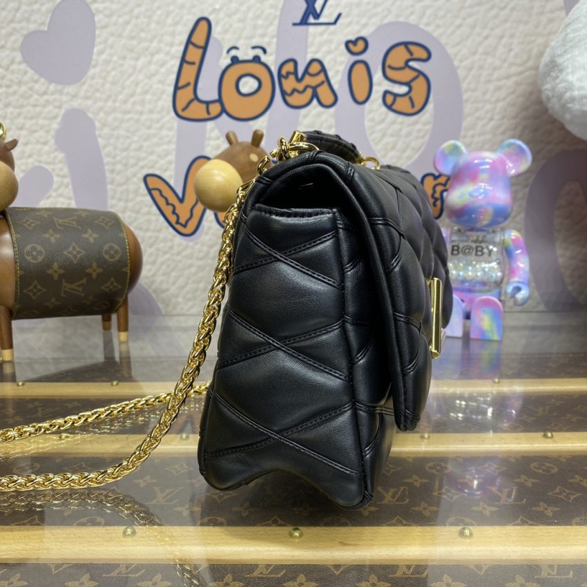Replica Louis Vuitton Go-14 Full Black - authentic-look luxury purse replica