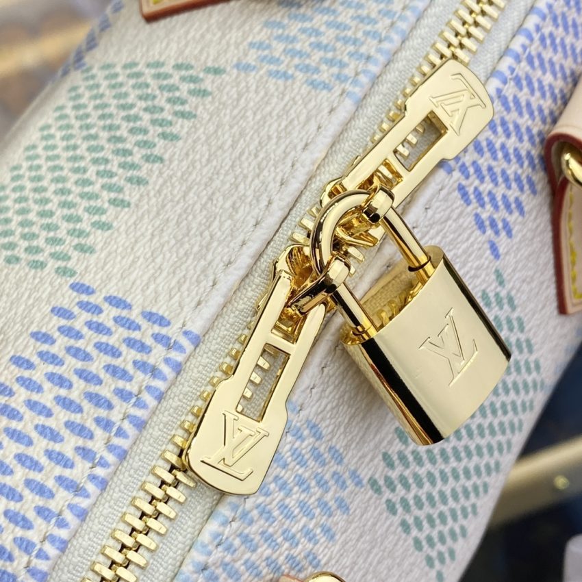 Replica Louis Vuitton Speedy Bandouliere 20 Green Grid - 1:1 designer replica handbag