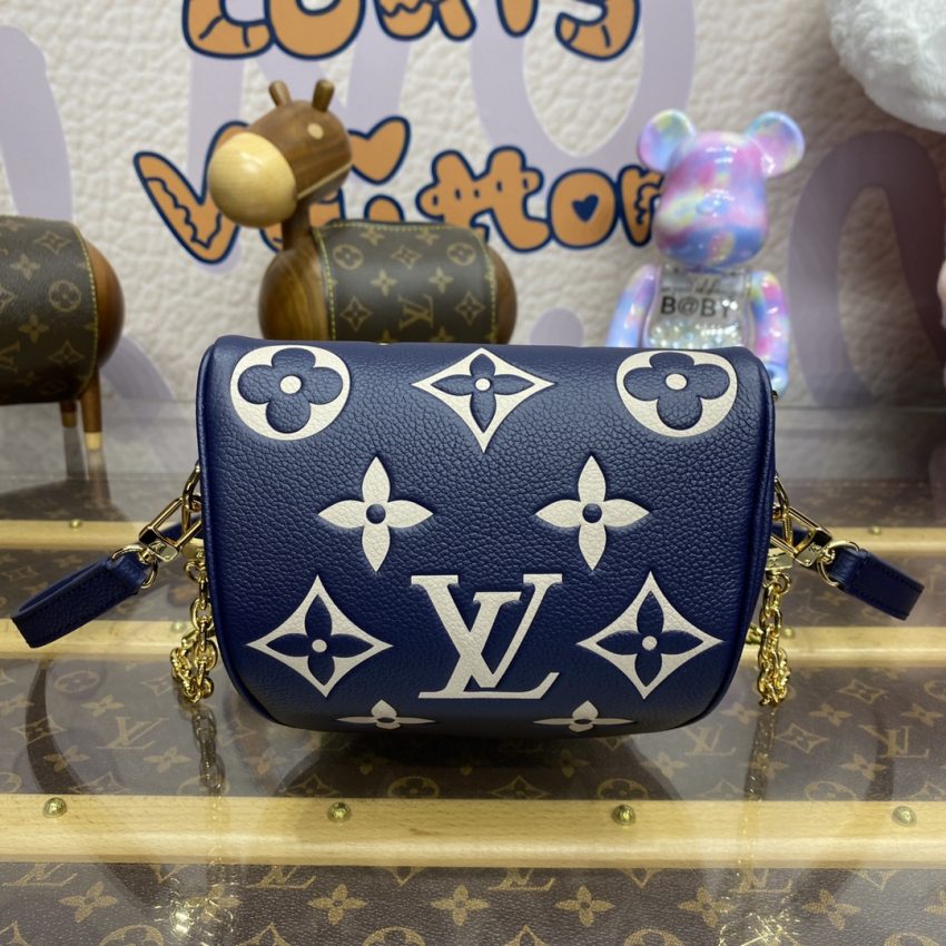 Replica Louis Vuitton Bumbag Mini Blue - high-end fake designer purse