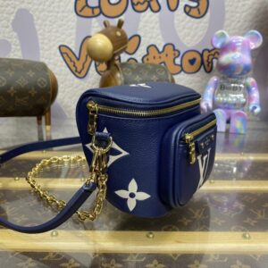 Replica Louis Vuitton Bumbag Mini Blue - near-authentic luxury replica handbag