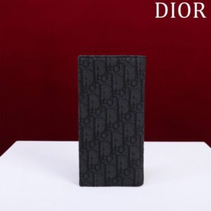 Replica Dior Long Jacquard Wallet Black - top-rated replica designer bag