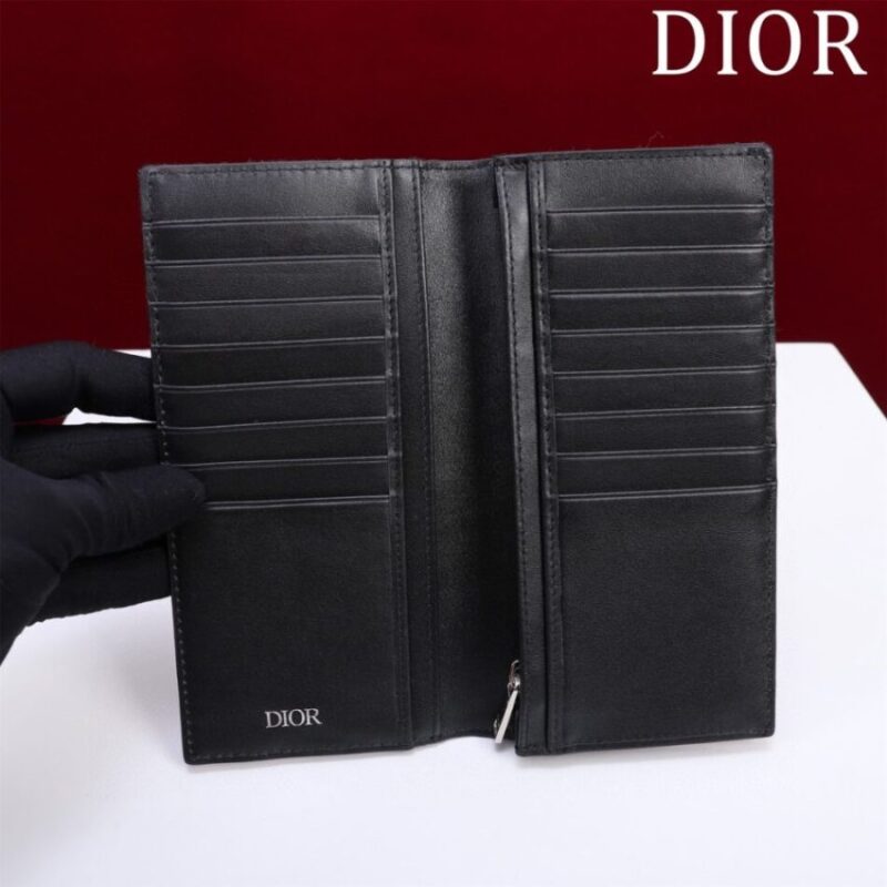 Replica Dior Long Jacquard Wallet Black - premium-grade designer purse dupe