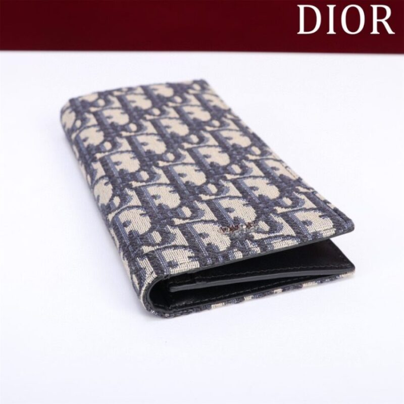 Replica Dior Long Jacquard Wallet White - top-rated replica designer bag