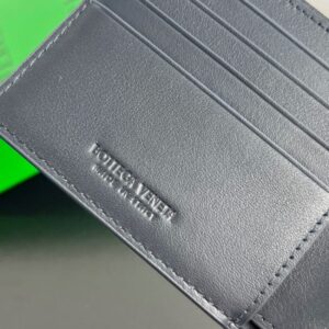 Replica Bottega Veneta Intrecciato Bi-Fold Wallet White&Blue - premium 1:1 fake handbag model