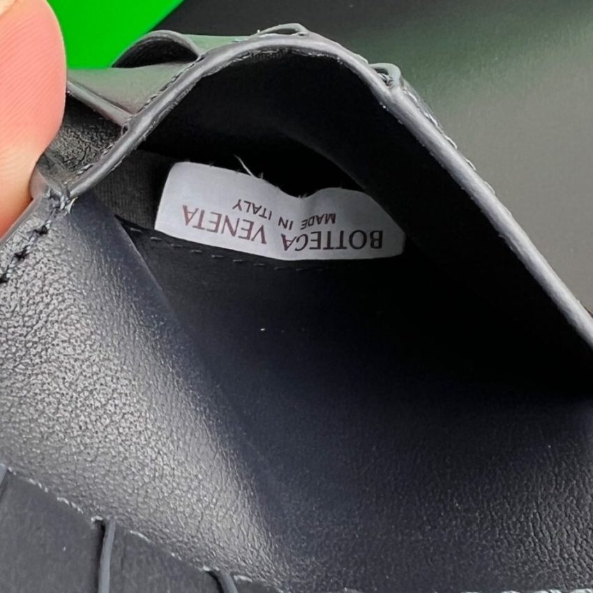 Replica Bottega Veneta Intrecciato Bi-Fold Wallet White&Blue - high-end fake designer purse