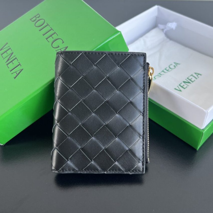 Replica Bottega Veneta Bifold Zipper Wallet - near-authentic luxury replica handbag