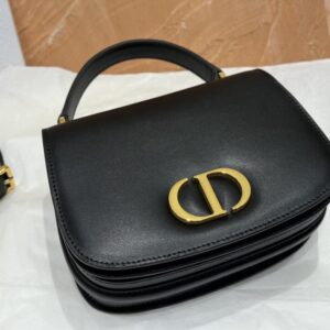 Replica Dior 30 Montaigne Avenue Top Handle Black - authentic-look luxury purse replica