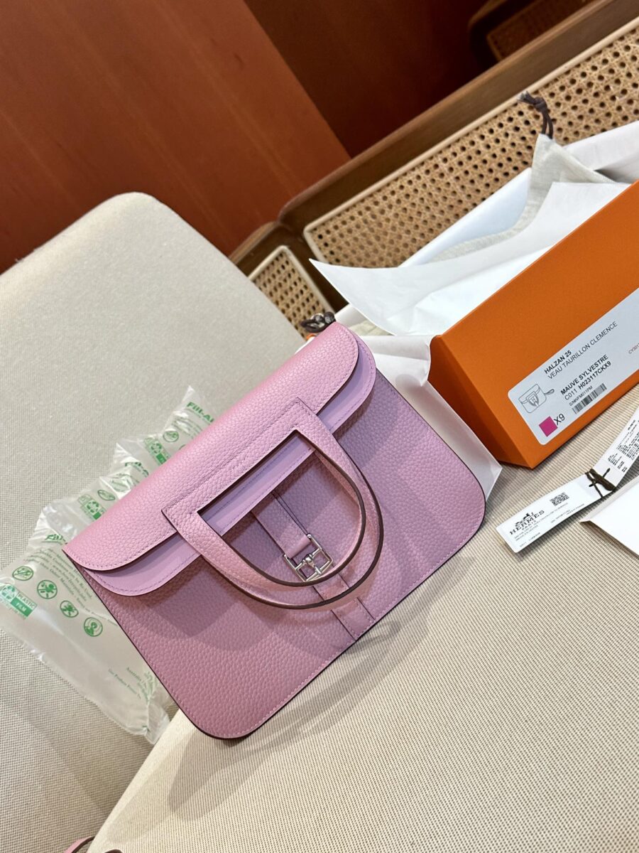 Replica Hermes Halzan Pink - 1:1 designer replica handbag