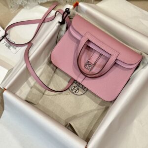 Replica Hermes Halzan Pink - top-rated replica designer bag