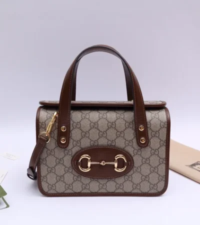 Replica GUCCI HORSEBIT 1955 MINI CANVAS TOTE IN NEUTRALS - ultra-realistic fake designer tote