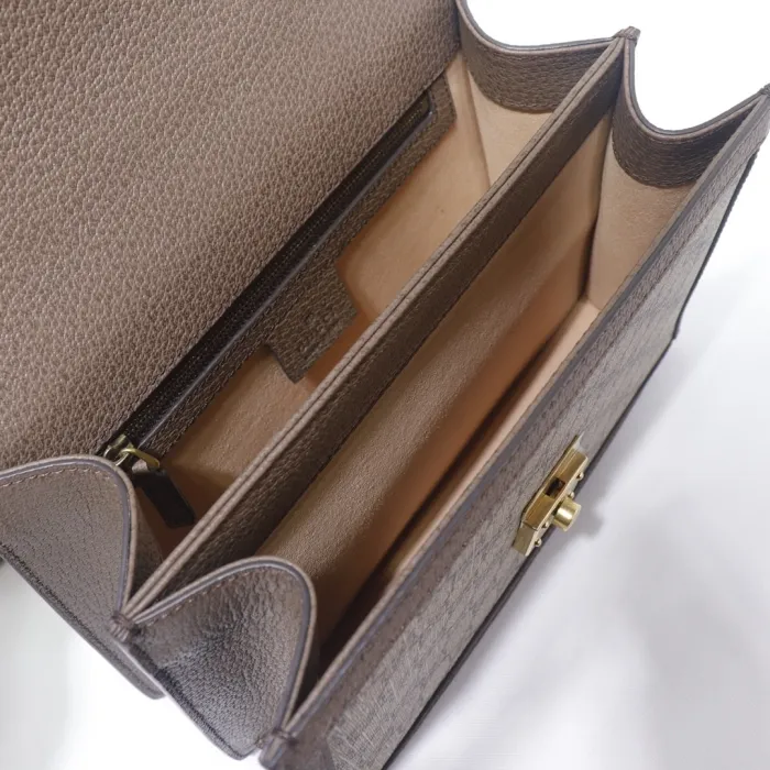 Replica GUCCI OPHIDIA SMALL TOP HANDLE BAG WITH WEB - near-authentic luxury replica handbag