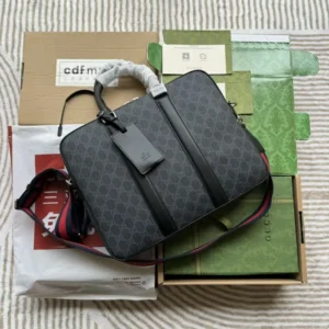Replica GUCCI GG BLACK BRIEFCASE - authentic-look luxury purse replica