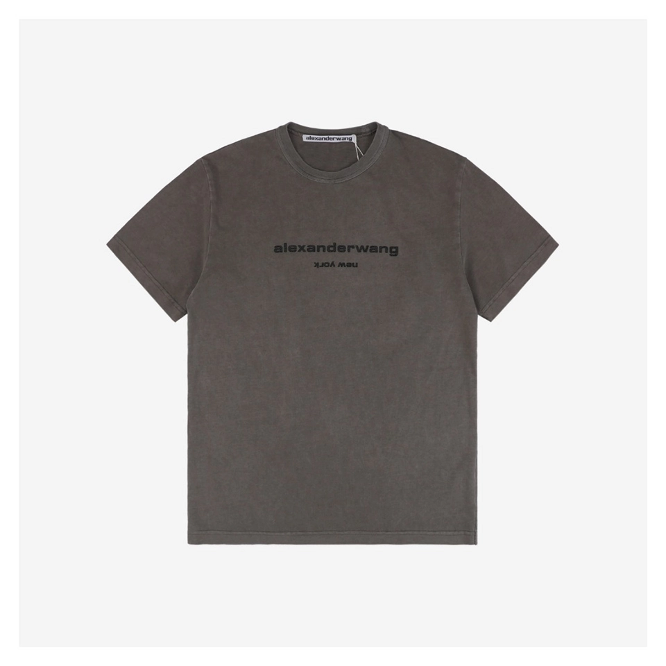 Alexander Wang Glitter Micro Logo Letter Print T-Shirt