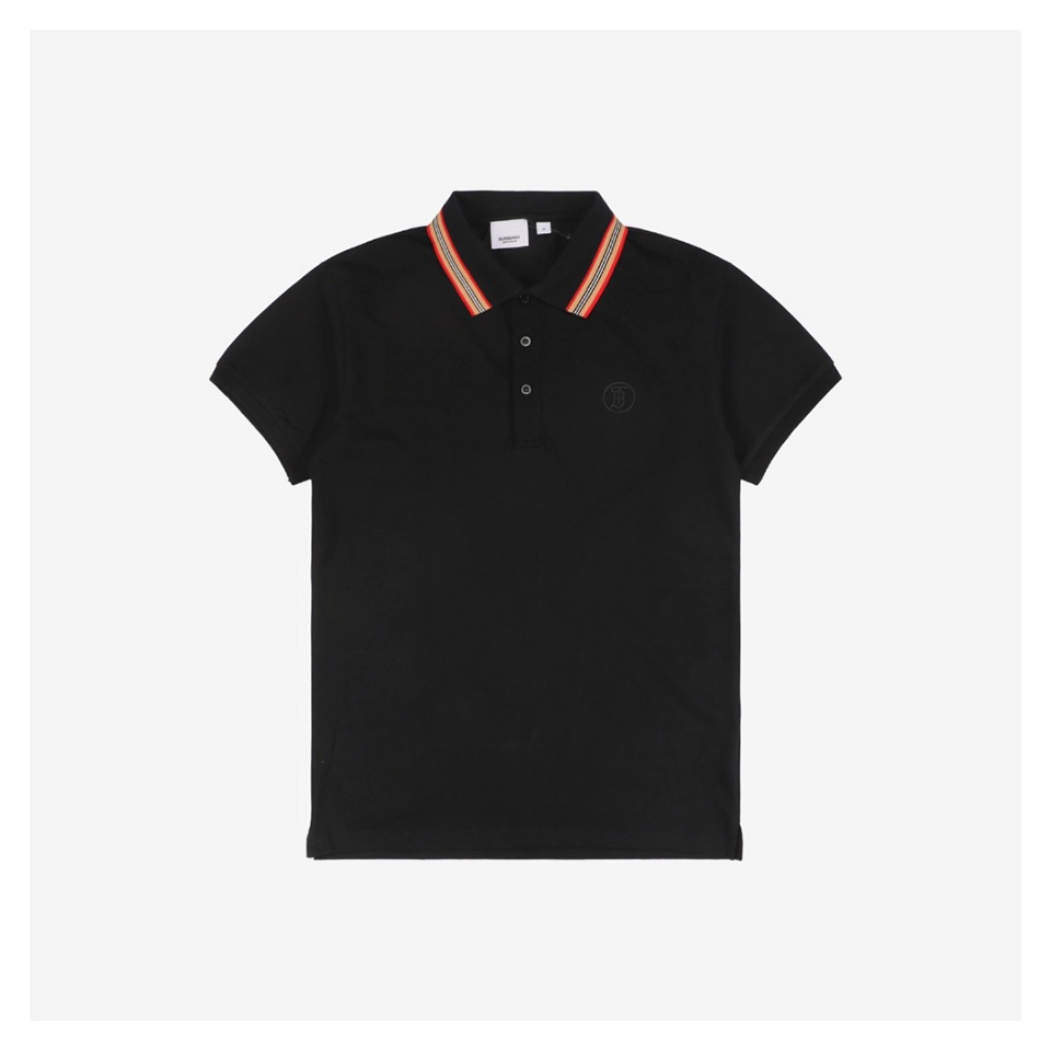 BBry BT Round Patch Mini Letter Piqué Polo Shirt