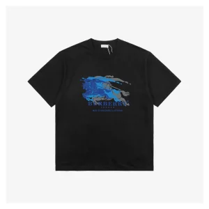 BBry Blue Equestrian Knight Overprint T-Shirt