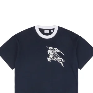 BBry Contrast Collar Equestrian Knight Logo Print T-Shirt11.jpeg