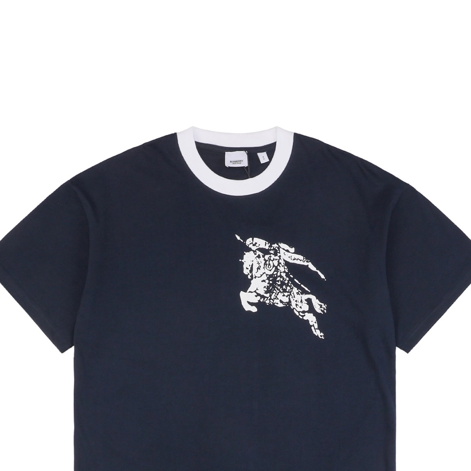 BBry Contrast Collar Equestrian Knight Logo Print T-Shirt11.jpeg