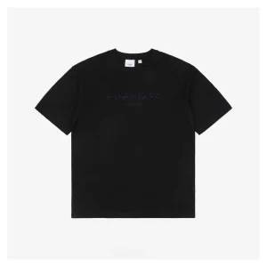 BBry Cutout Letter & Equestrian Appliqué T-Shirt Black