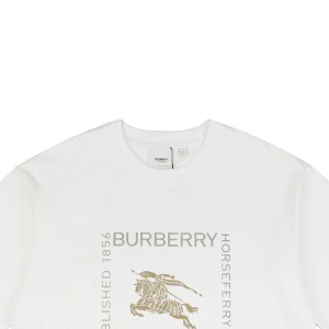 BBry Framed Letter & Knight Emblem Graphic T-Shirt White