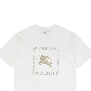 BBry Framed Letter & Knight Emblem Graphic T-Shirt White